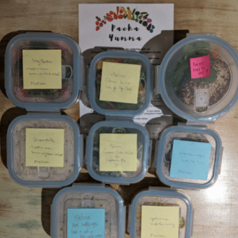 Pre-made meals in reusable containers